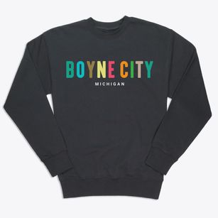 Boyne City Michigan Color Pop Premium Crewneck Sweatshirt