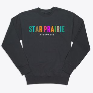Star Prairie Wisconsin Color Pop Premium Crewneck Sweatshirt