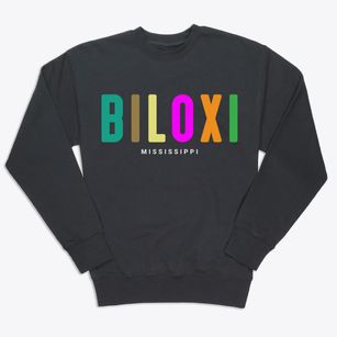 Biloxi Mississippi Color Pop Premium Crewneck Sweatshirt