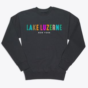 Lake Luzerne New York Color Pop Premium Crewneck Sweatshirt