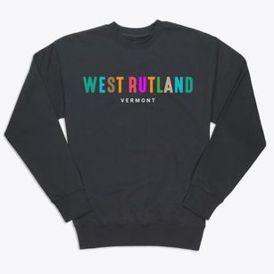 West Rutland Vermont Color Pop Premium Crewneck Sweatshirt