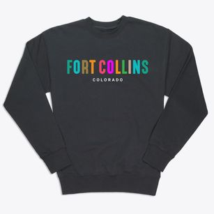 Fort Collins Colorado Color Pop Premium Crewneck Sweatshirt