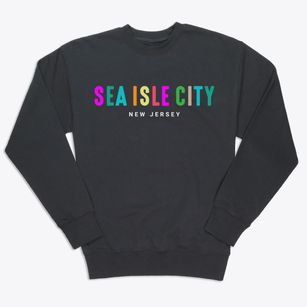Sea Isle City New Jersey Color Pop Premium Crewneck Sweatshirt