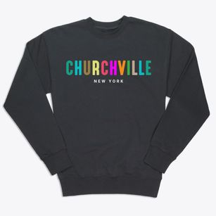Churchville New York Color Pop Premium Crewneck Sweatshirt