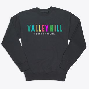 Valley Hill North Carolina Color Pop Premium Crewneck Sweatshirt
