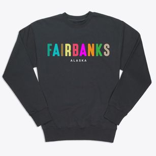 Fairbanks Alaska Color Pop Premium Crewneck Sweatshirt