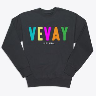 Vevay Indiana Color Pop Premium Crewneck Sweatshirt
