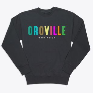 Oroville Washington Color Pop Premium Crewneck Sweatshirt