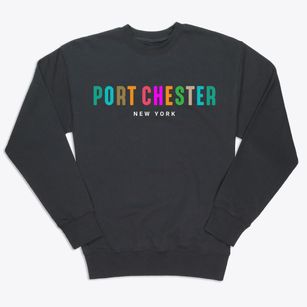 Port Chester New York Color Pop Premium Crewneck Sweatshirt