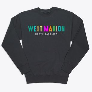 West Marion North Carolina Color Pop Premium Crewneck Sweatshirt
