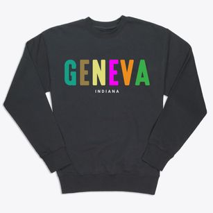 Geneva Indiana Color Pop Premium Crewneck Sweatshirt