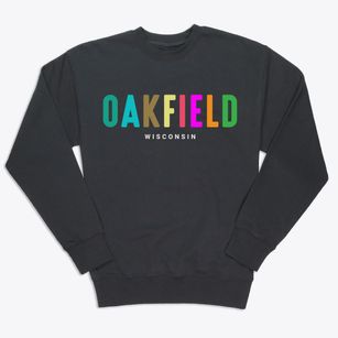 Oakfield Wisconsin Color Pop Premium Crewneck Sweatshirt