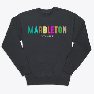 Marbleton Wyoming Color Pop Premium Crewneck Sweatshirt
