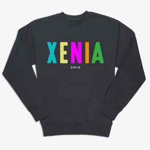 Xenia Ohio Color Pop Premium Crewneck Sweatshirt