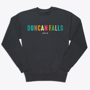 Duncan Falls Ohio Color Pop Premium Crewneck Sweatshirt