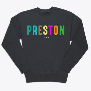 Preston Iowa Color Pop Premium Crewneck Sweatshirt