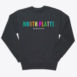 North Platte Nebraska Color Pop Premium Crewneck Sweatshirt