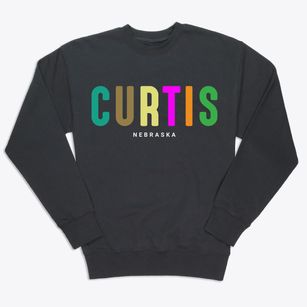 Curtis Nebraska Color Pop Premium Crewneck Sweatshirt