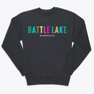 Battle Lake Minnesota Color Pop Premium Crewneck Sweatshirt