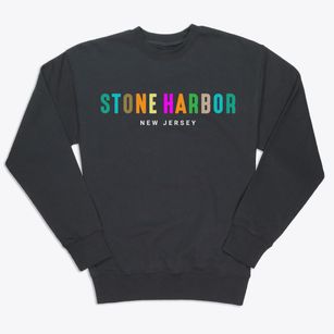 Stone Harbor New Jersey Color Pop Premium Crewneck Sweatshirt