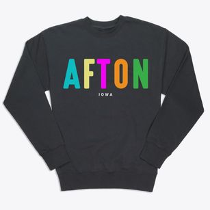 Afton Iowa Color Pop Premium Crewneck Sweatshirt