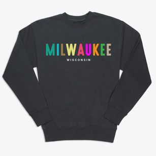 Milwaukee Wisconsin Color Pop Premium Crewneck Sweatshirt