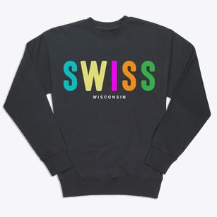 Swiss Wisconsin Color Pop Premium Crewneck Sweatshirt