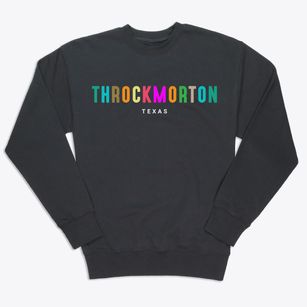 Throckmorton Texas Color Pop Premium Crewneck Sweatshirt