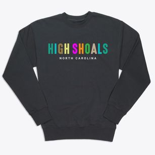 High Shoals North Carolina Color Pop Premium Crewneck Sweatshirt