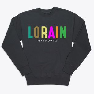Lorain Pennsylvania Color Pop Premium Crewneck Sweatshirt