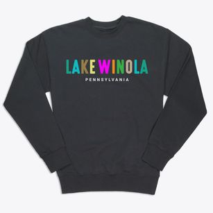 Lake Winola Pennsylvania Color Pop Premium Crewneck Sweatshirt