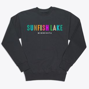 Sunfish Lake Minnesota Color Pop Premium Crewneck Sweatshirt