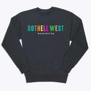 Bothell West Washington Color Pop Premium Crewneck Sweatshirt
