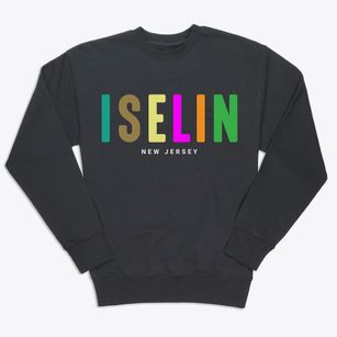 Iselin New Jersey Color Pop Premium Crewneck Sweatshirt