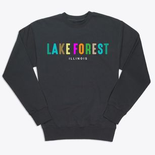 Lake Forest Illinois Color Pop Premium Crewneck Sweatshirt