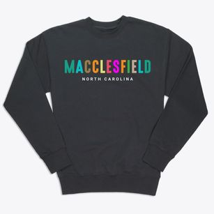 Macclesfield North Carolina Color Pop Premium Crewneck Sweatshirt