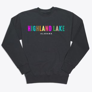 Highland Lake Alabama Color Pop Premium Crewneck Sweatshirt
