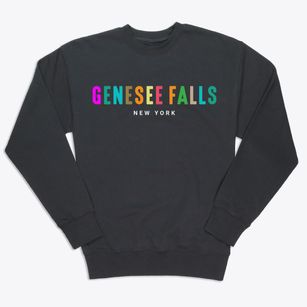 Genesee Falls New York Color Pop Premium Crewneck Sweatshirt