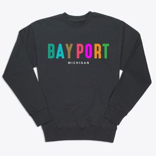 Bay Port Michigan Color Pop Premium Crewneck Sweatshirt