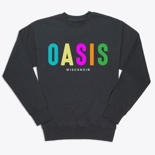 Oasis Wisconsin Color Pop Premium Crewneck Sweatshirt