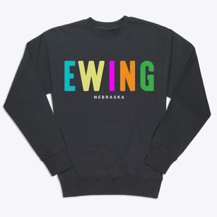 Ewing Nebraska Color Pop Premium Crewneck Sweatshirt