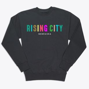 Rising City Nebraska Color Pop Premium Crewneck Sweatshirt