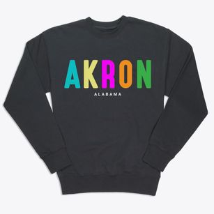 Akron Alabama Color Pop Premium Crewneck Sweatshirt