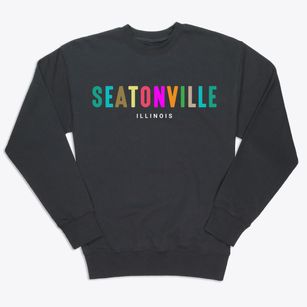 Seatonville Illinois Color Pop Premium Crewneck Sweatshirt