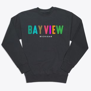 Bay View Michigan Color Pop Premium Crewneck Sweatshirt