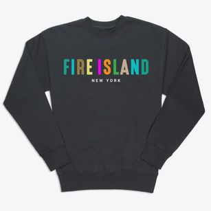 Fire Island New York Color Pop Premium Crewneck Sweatshirt