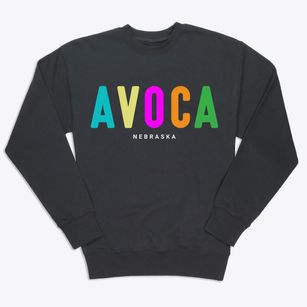 Avoca Nebraska Color Pop Premium Crewneck Sweatshirt
