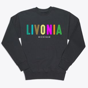 Livonia Michigan Color Pop Premium Crewneck Sweatshirt