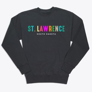 St. Lawrence South Dakota Color Pop Premium Crewneck Sweatshirt