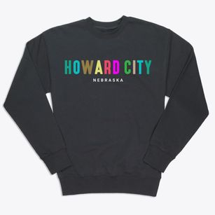 Howard City Nebraska Color Pop Premium Crewneck Sweatshirt
